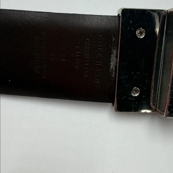 Cole Haan Reversible Men's Classic Brown Leather Belt - Picture 5 of 8